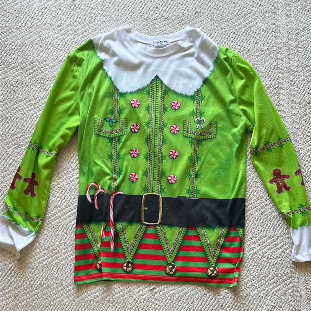 Awesome Elf Holiday long Sleeve Tee SzL